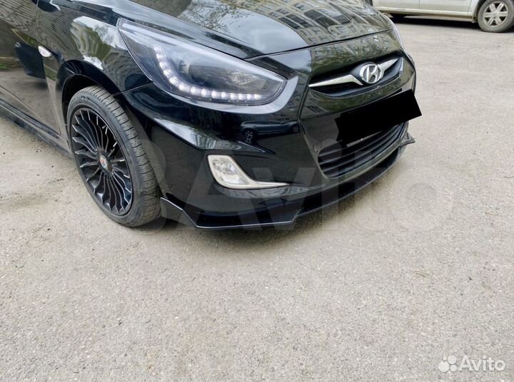 Cплиттер губа hyundai solaris