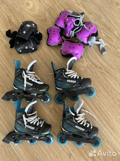 Хоккейные ролики детские bauer
