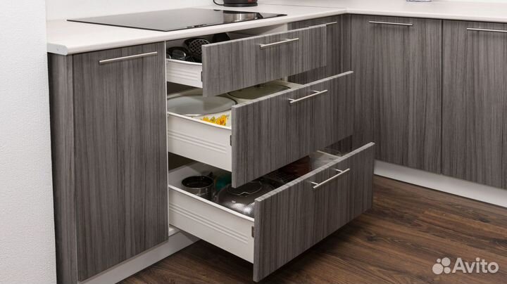 Кухонный гарнитур Прима угловая и прямая