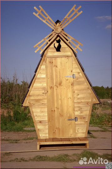 Уличный туалет деревянный ART130