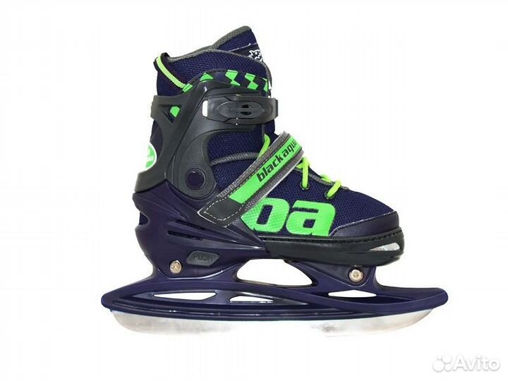 Коньки для фитнеса BlackAqua AS-408 (р.31-34, темн