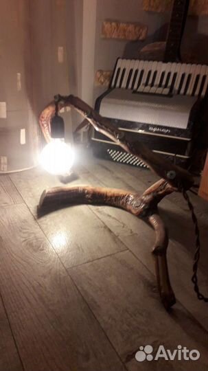 Светильник дерево ручная работа