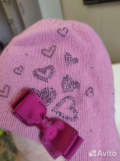 Зимние шапки для девочки 50-52 р