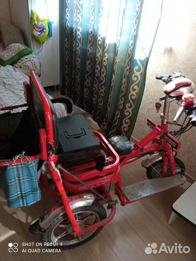 Электрический трехколесный самокат для взрослых с