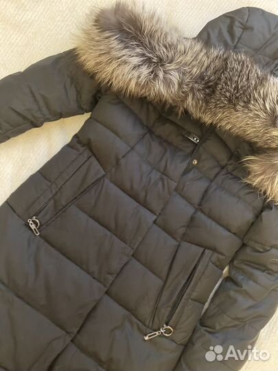 Куртка зимняя женская длинная с мехом песец, 42-44