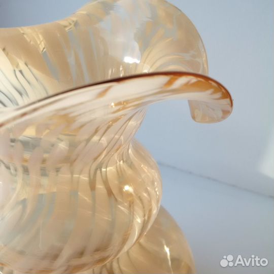 Ваза СССР цветное сульфидно-цинковое стекло