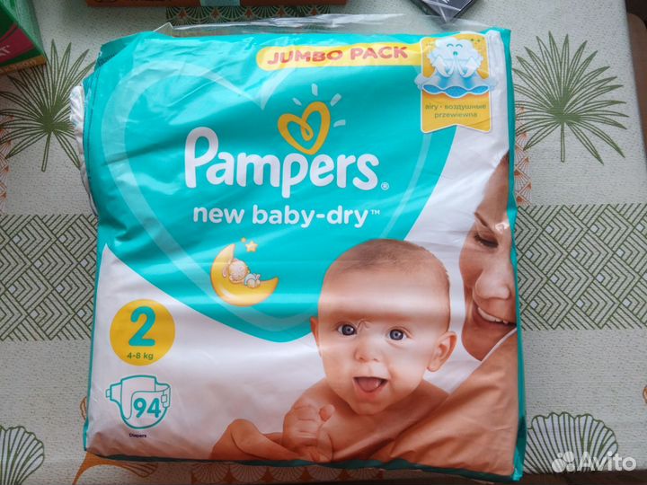 Подгузники pampers new baby-dry 2