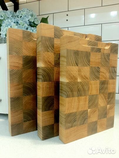 Доска разделочная торцевая (дуб, бархат амурский)