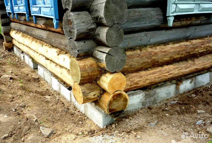 Ремонт фундамента, Подьем домов, Замена венцов