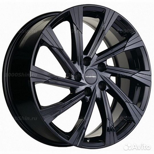 Диск 7,5*19 5*108 ET47 60,1 Khomen Wheels KHW1901 Black (Chery Tiggo 8)