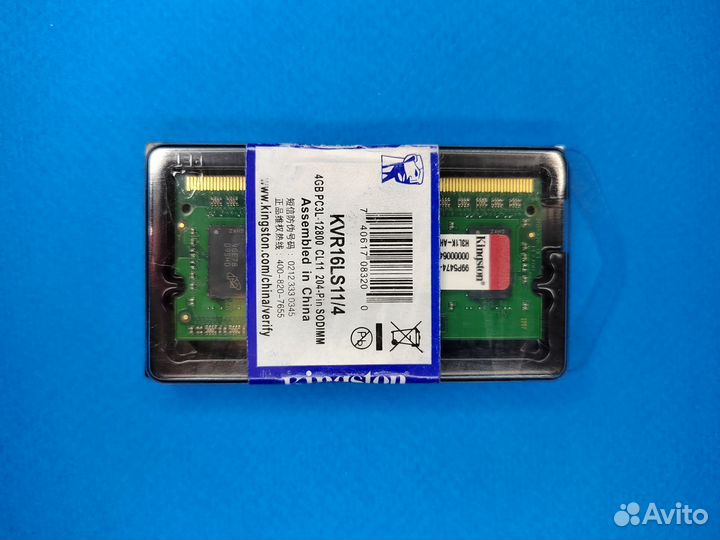 DDR3L 4GB 1600Mhz Kingston sodimm для ноутбука