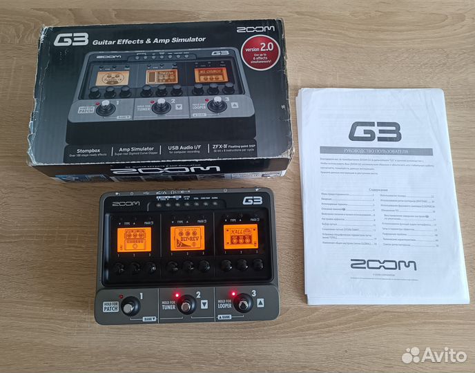 Гитарный процессор эффектов Zoom G3