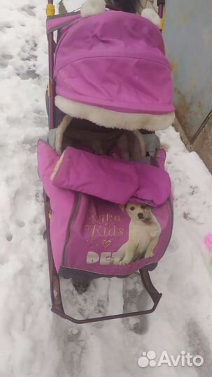 Детские санки коляска ника kids
