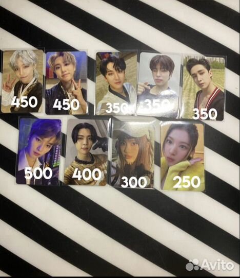 Карты stray kids, nct, twice, new jeans