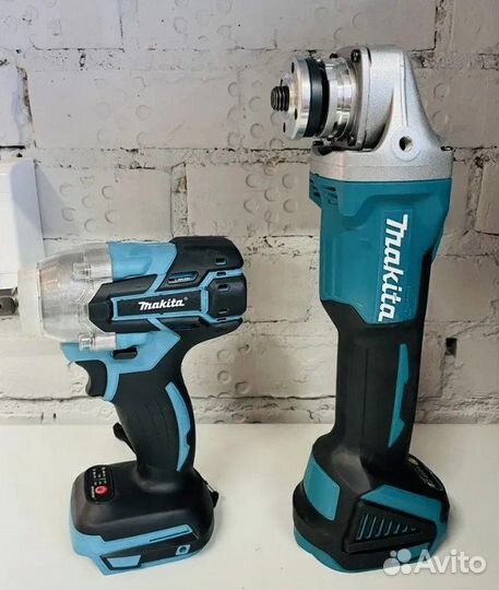 Makita Гайковёрт 18v + Болгарка ушм 125мм 2 в 1