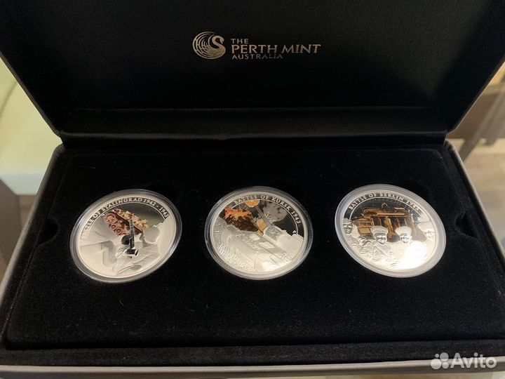 Набор монет. Сражения. Серебро