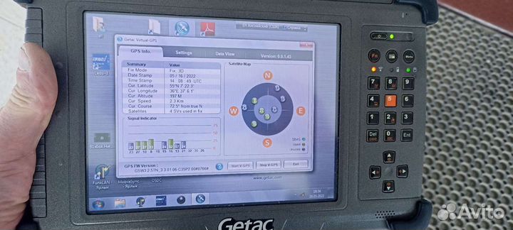 Защищенный планшет windows 7 GPS эк.8,4