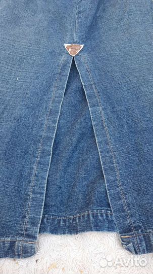 Юбка джинсовая в пол винтаж бохо 46 р