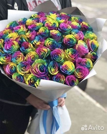 Радужные розы. Цветы Букеты с доставкой