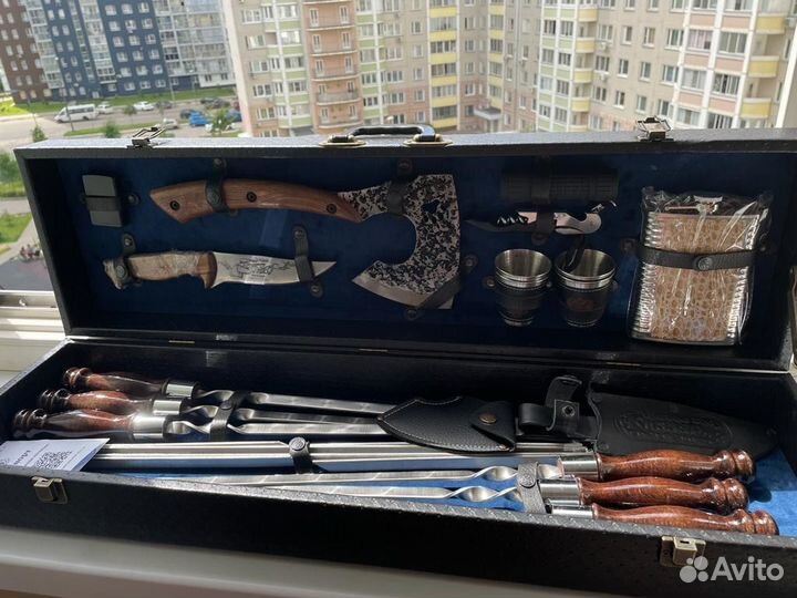 Шашлычный набор для пикника в чемодане