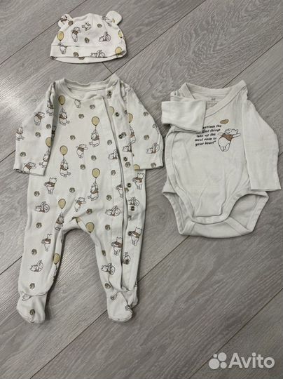 Комбинезон, боди и шапочка H&M 62