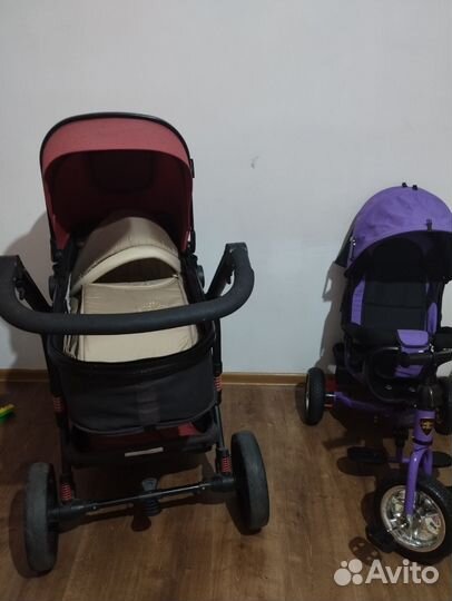 Коляска и велосипед