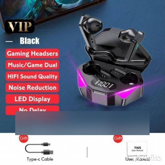 Беспроводные TWS наушники X15,Bluetooth 5.2,гарнитура