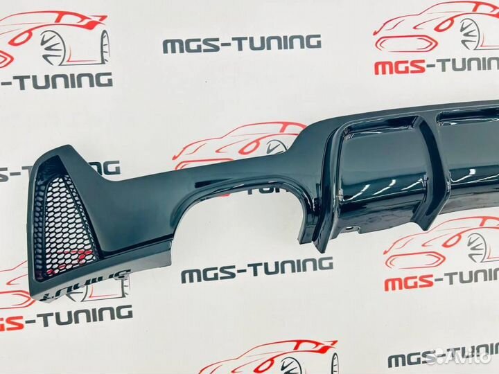 Диффузор BMW 4 F32 M-Performance 2x0 черный глянец