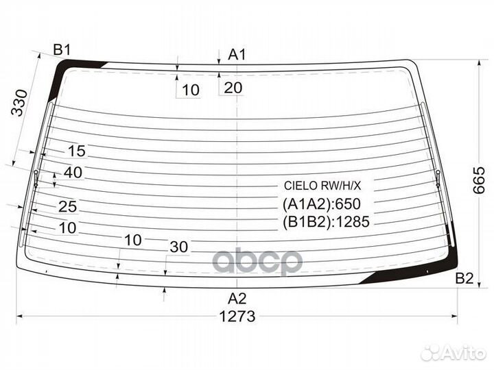 Заднее ветровое стекло cielorwhx XYG