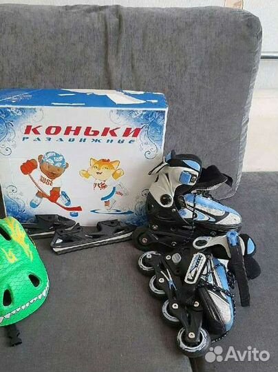 Роликовые коньки раздвижные 2 в 1