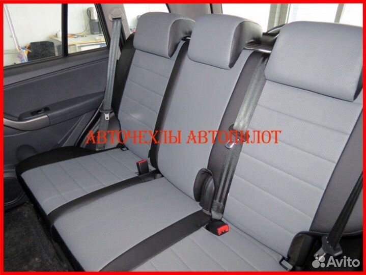 Чехлы Автопилот Chery Tiggo из экокожи чёрно-серые