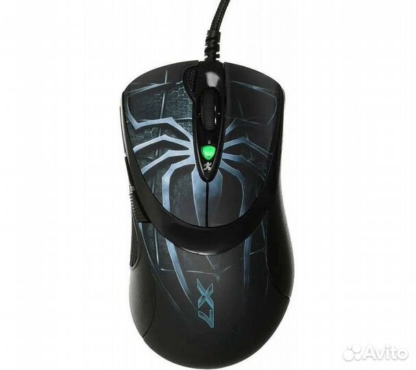 Мышь A4Tech Oscar Editor XL-747H, рисунок/голубой