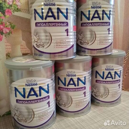 Детское питание смесь NAN гипоаллергенные 1