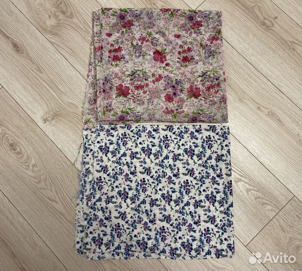 Ткань штапель батист хлопок шифон отрезы новые