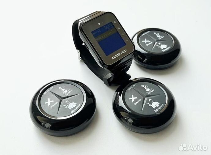 Кнопка вызова официанта/кальянщика с часами