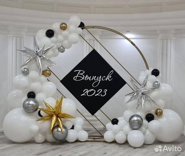 Фотозона, воздушные шары, пайетки, каркас
