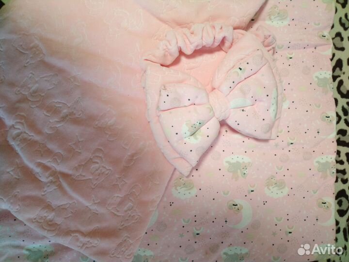 Одеяло конверт на выписку для девочки