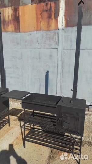 Мангал с печью под казан 6-8 литров