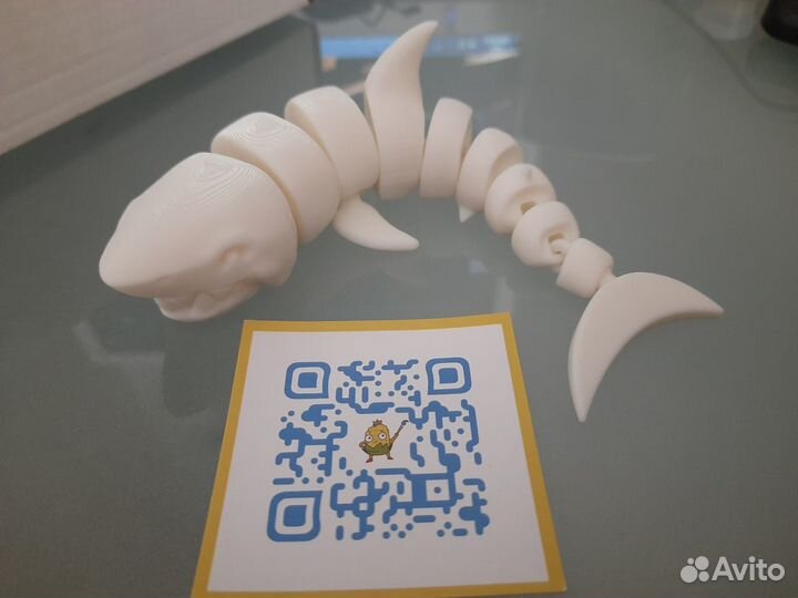 Акула Пластиковая подвижная 3D раскраска