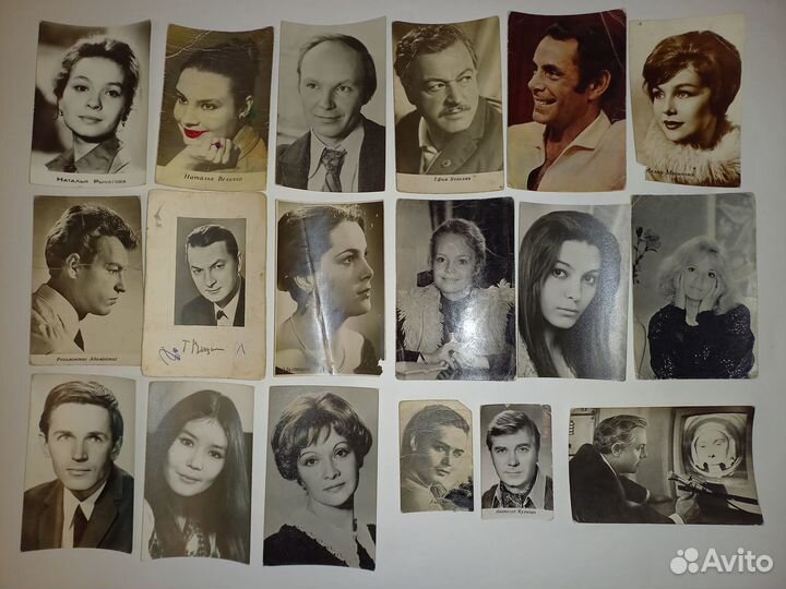 Ретро коллекция открыток актеров сов. и зар. кино