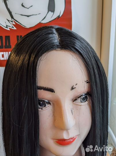 Парик черный длинный