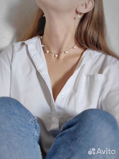 Колье с ландышами