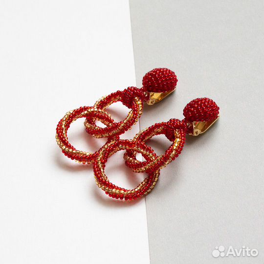 Серьги клипсы ручная работа