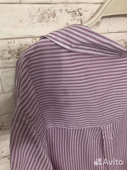 Блузка, рубашка большой размер, в полоску
