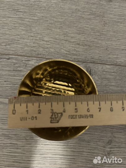 Шкатулка пепельница Индия латунь