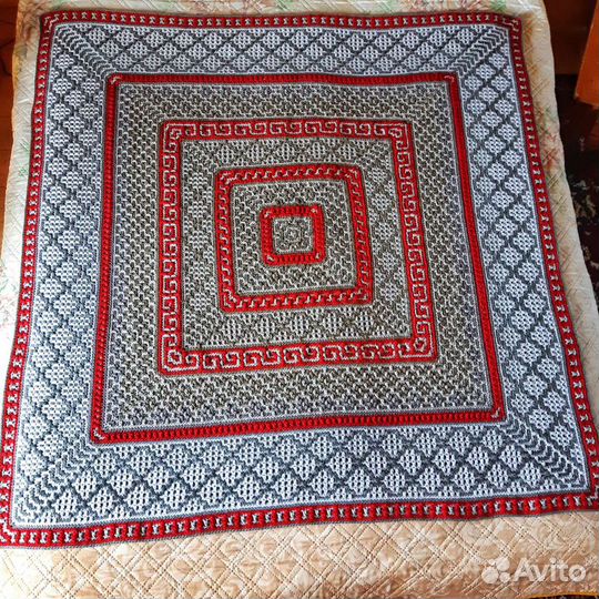 Плед вязаный