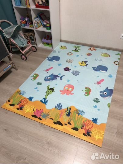 Развивающий коврик для ползания новый 120*180