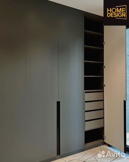 Шкаф распашной с фрезеровкой