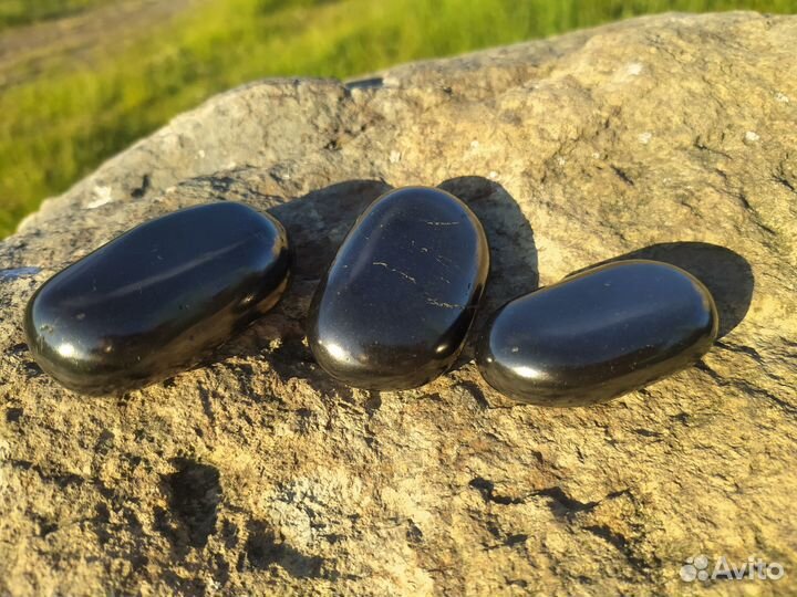 Шунгит галька для массажа Ассортимент