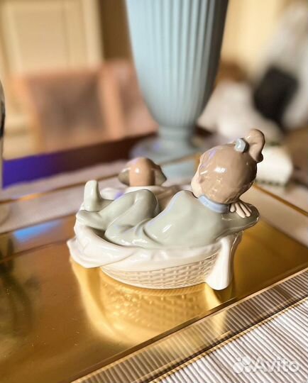 Nao by lladro статуэтка девочка с щенком, Испания